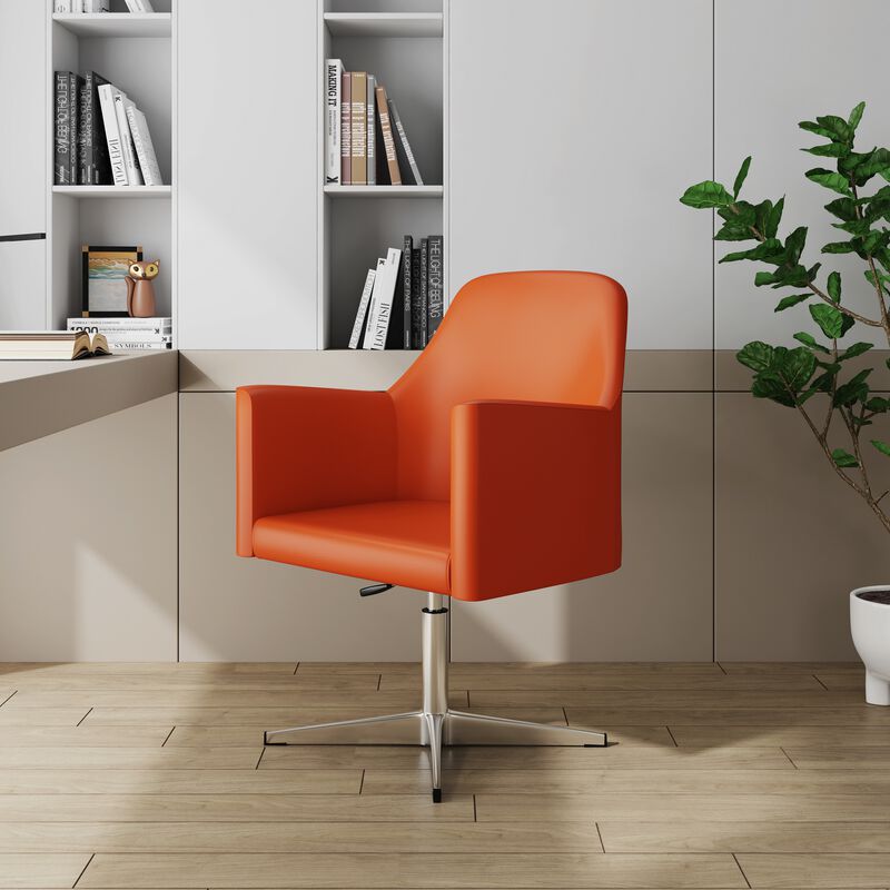Pelo Orange Swivel Chair