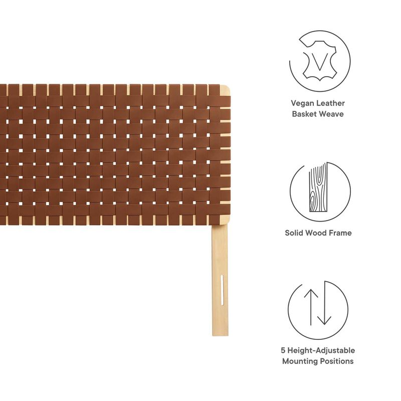 Sparta Weave Vegan Leather King Headboard image number 3