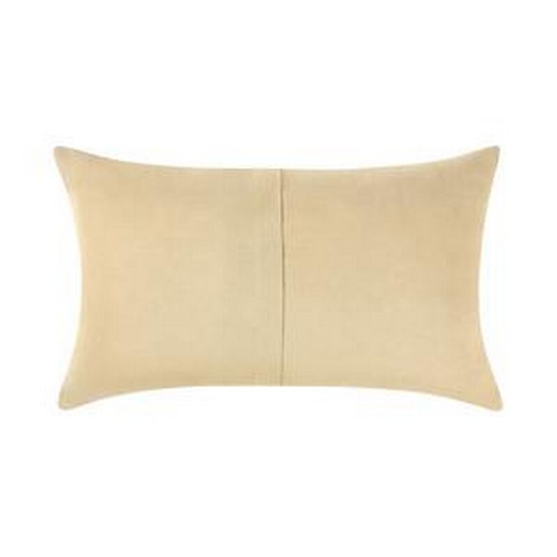 Paula Lumbar King Pillow Sham, Amber Soft Stone Washed Hemp, 20x36 - Benzara