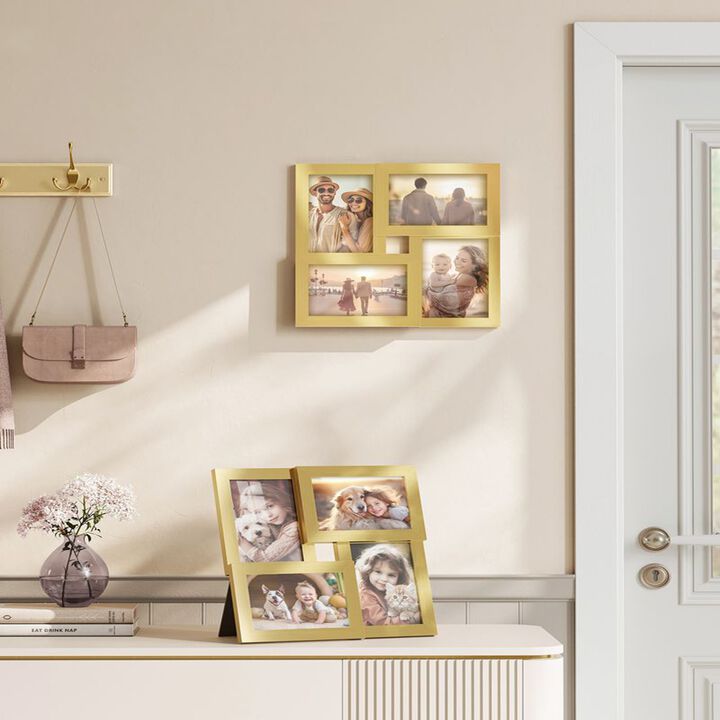 4x6 Collage Picture Frames, Family Photo Collage Frame Set of 4 for Wall Decor