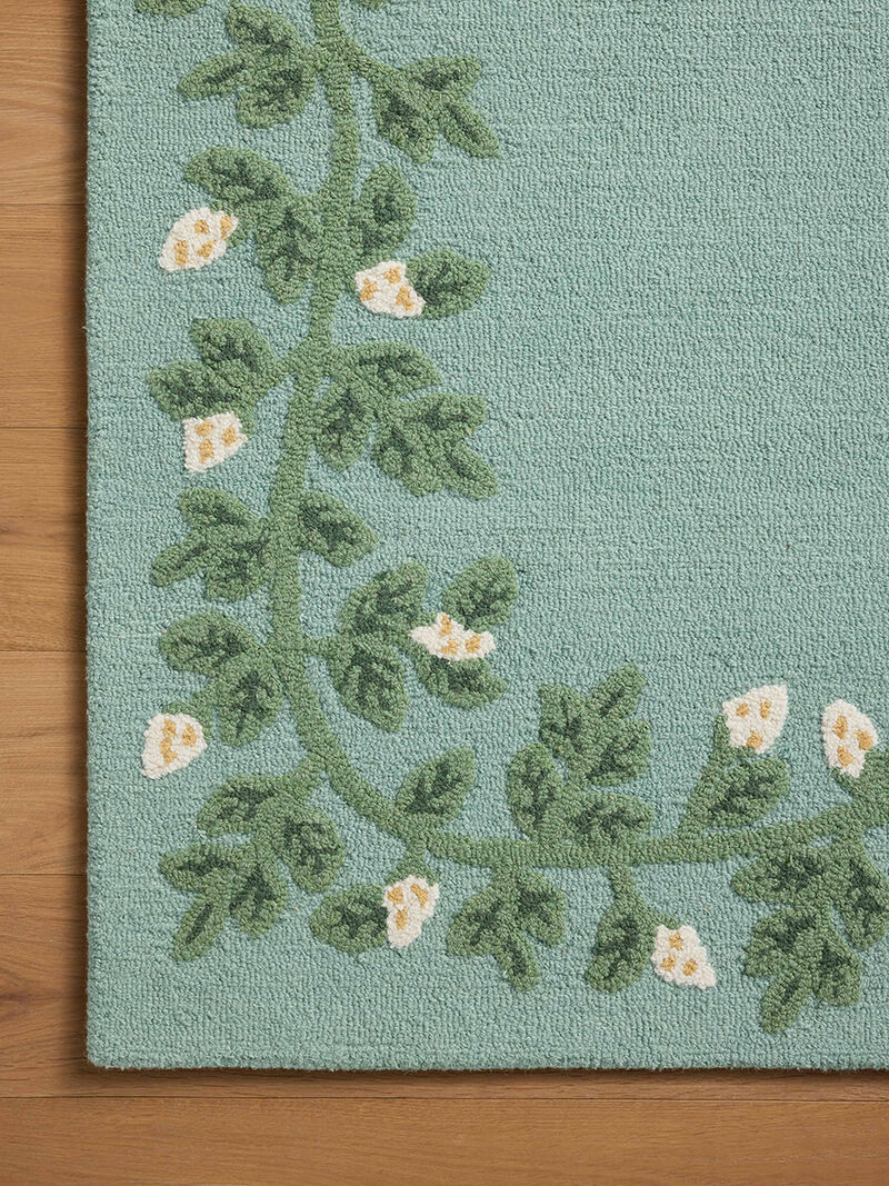 Highgrove HIG03 Blue 7'9" x 9'9" Rug by Rifle Paper Co. x Loloi image number 3