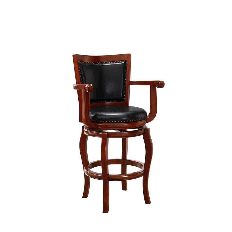 Boraam Jones Swivel Bar Stool - Black/Cherry