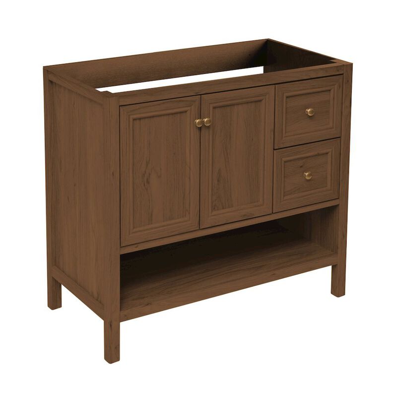Chateau 36" Freestanding Bathroom Vanity Cabinet without Top in Brown Oak image number 2