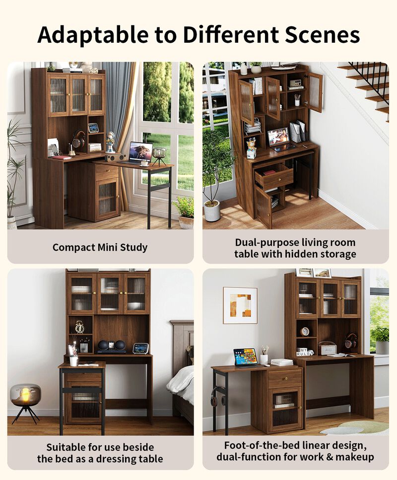 Tofrop Computer Desk with  Bookshelf image number 4