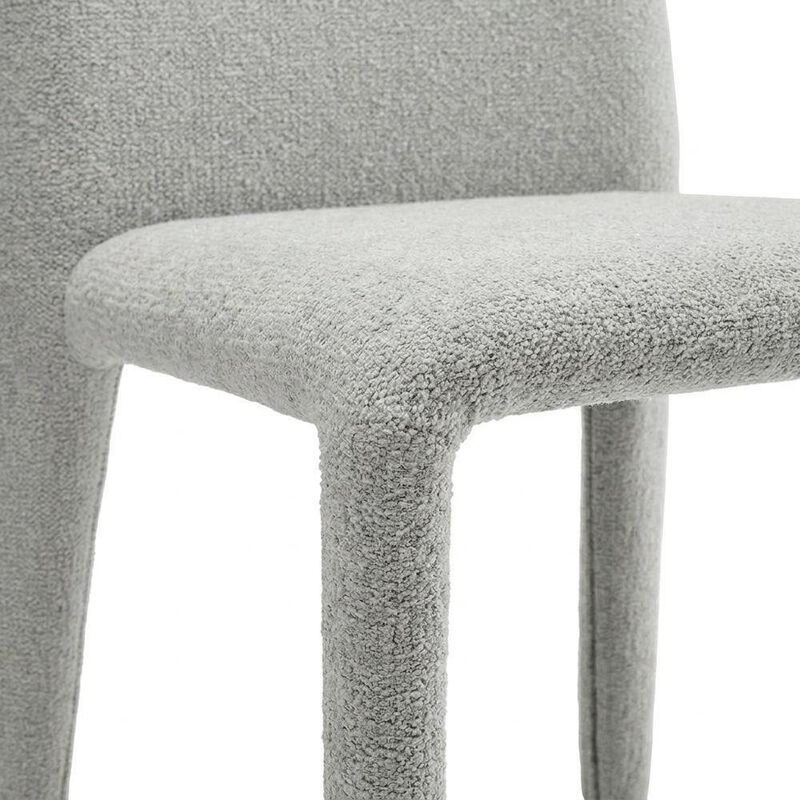 Fabric Upholstered Dining Chair with Cushioned Seat for Dining Room, Navy image number 6