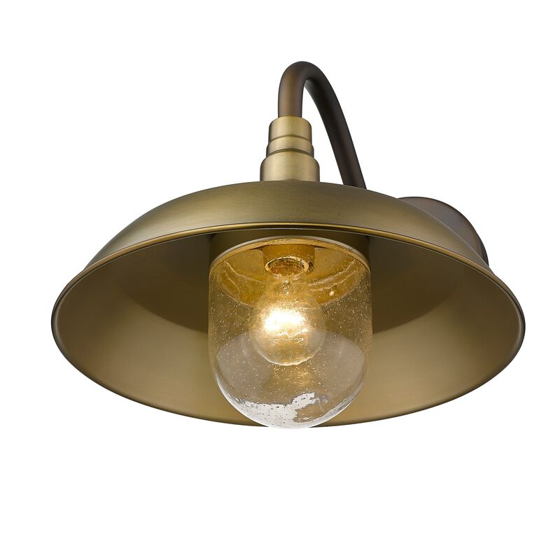 Hivvago Burry 1-Light Antique Brass Wall Light