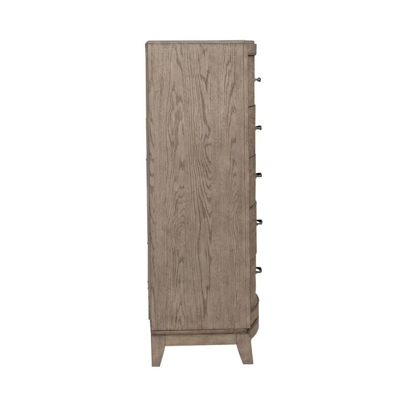 Liberty Furniture Avalon 5 Drawer Chest for Bedroom - Burnished Beige Oak Wood image number 2