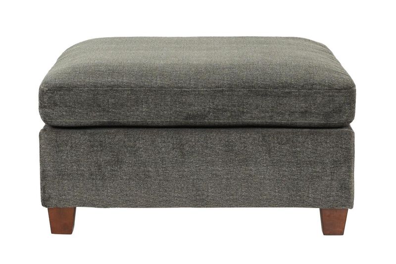 Streamdale Grey Chenille Ottoman Cushion