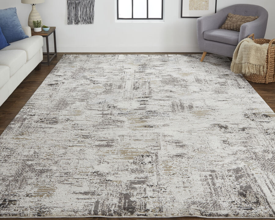 Vancouver 39FHF Ivory/Gray/Brown 1'8" x 2'10" Rug