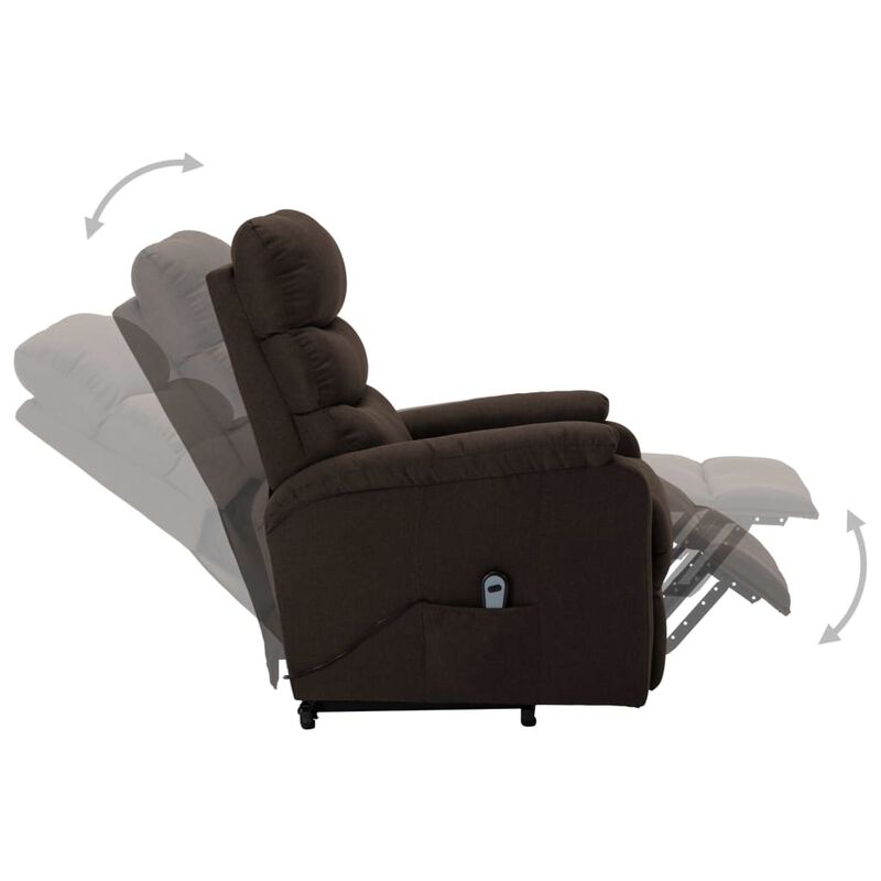 Stand up Chair Dark Brown Fabric