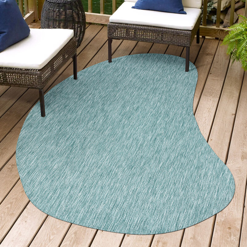 Evan Modern Rustic Organic Curve Area Rug