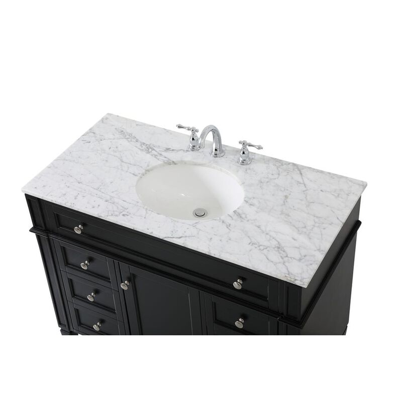 Elegant Kitchen and Bath 42 inch Single bathroom vanity in black