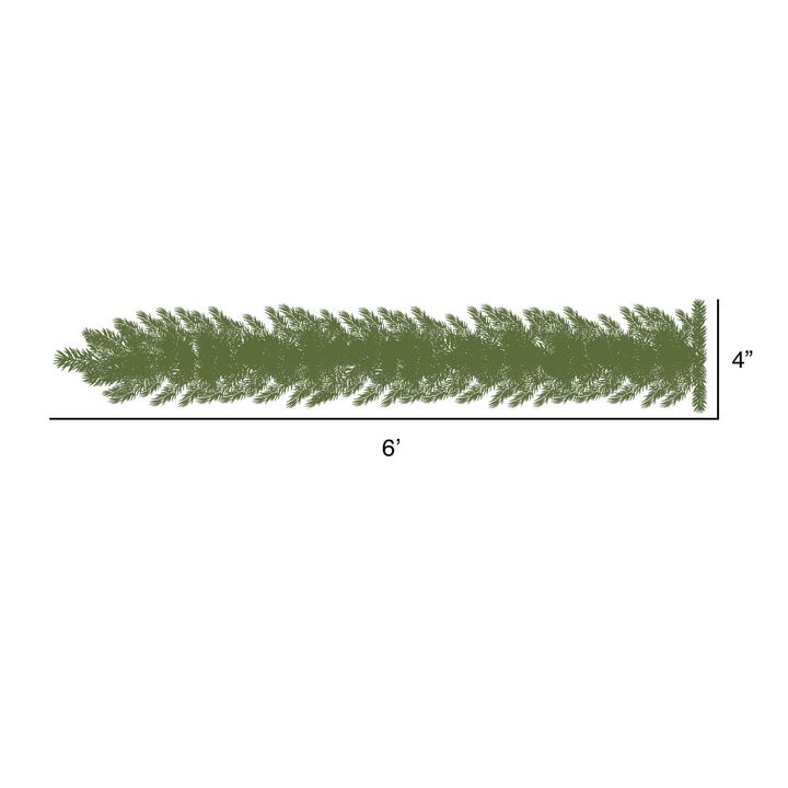 Vickerman 6' Hemlock-Angel Pine Artificial Christmas Garland with 88 PE Tips - Greenery for Mantel - Versatile Everyday Garland - Featuring Pine Cones