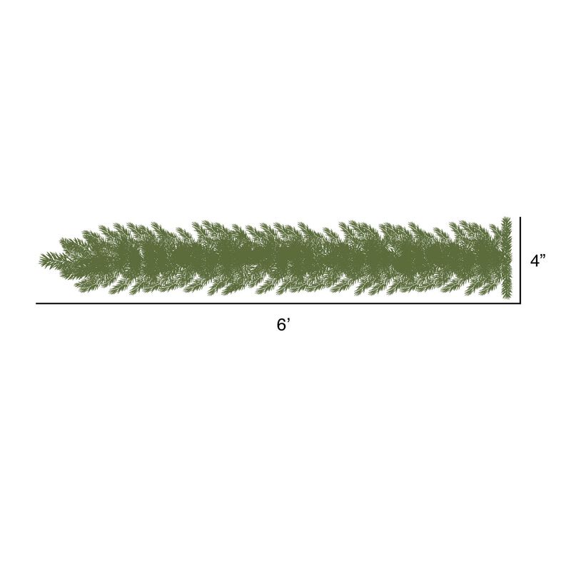 Vickerman 6' Hemlock-Angel Pine Artificial Christmas Garland with 88 PE Tips - Greenery for Mantel - Versatile Everyday Garland - Featuring Pine Cones image number 1