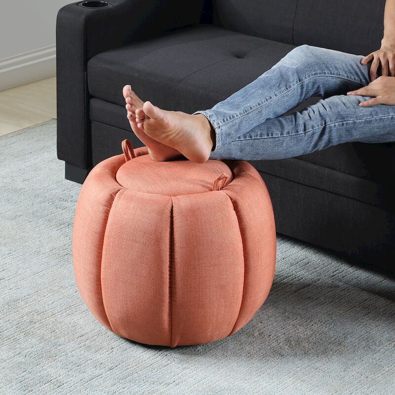 Convenience Concepts Designs4Comfort Daisy Storage Ottoman with Reversible Tray Lid