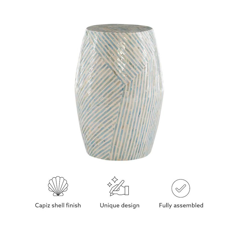 Linon Prianna Mosaic Capiz  Drum Table image number 9