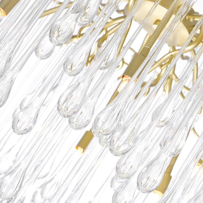 CWI Lighting Anita 6 Light Chandelier With Gold Leaf Finish