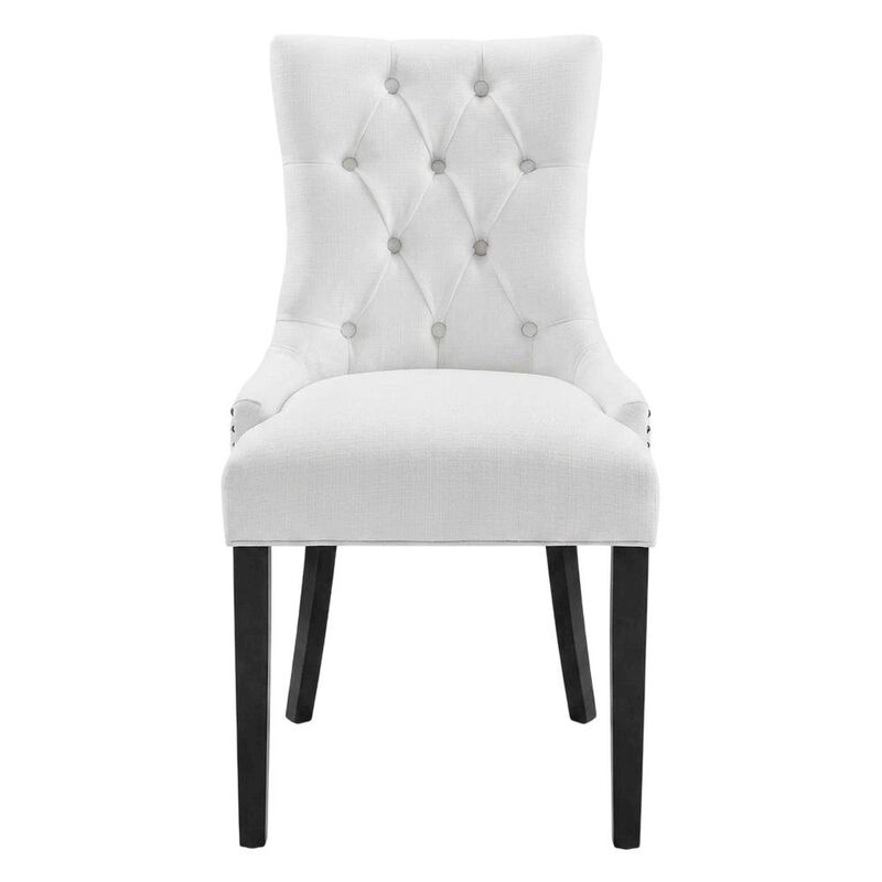 Tufted Upholstered Fabric Dining Chair for Kitchen and Dining Room, Beige image number 0