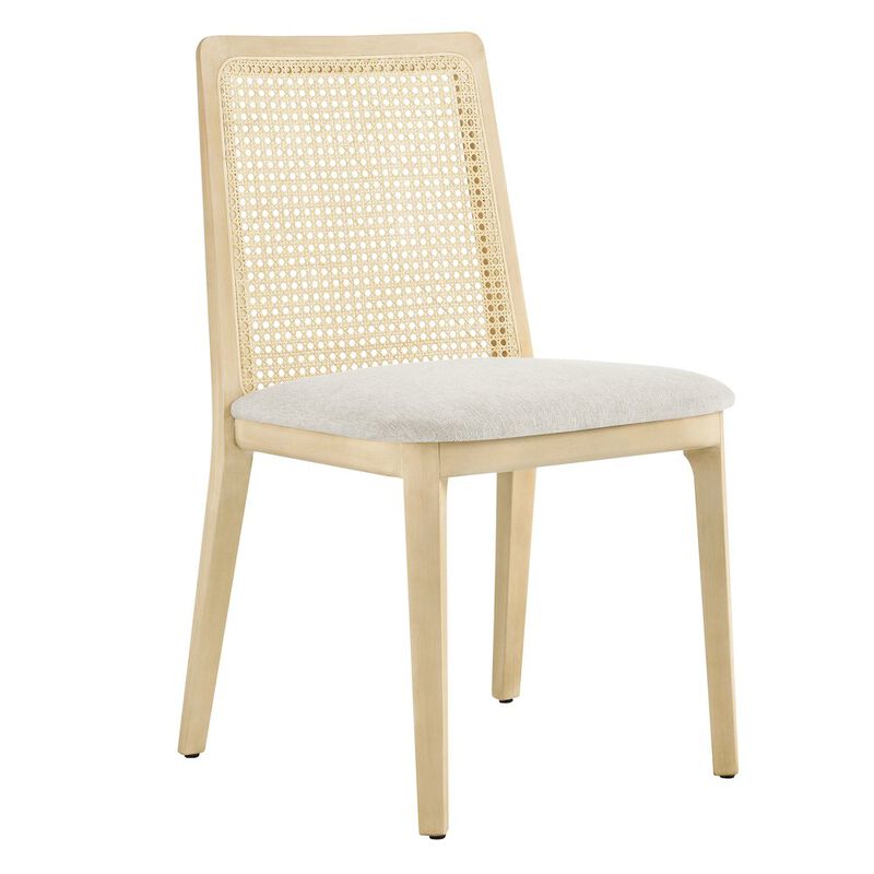 Monarch Wood and Rattan Dining Side Chair image number 0
