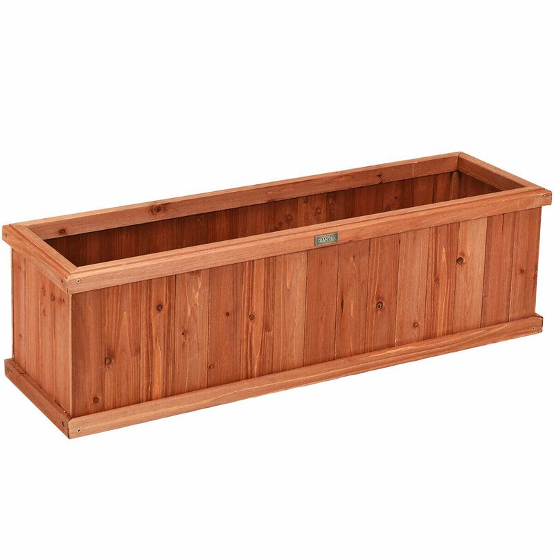 Wooden Decorative Planter Box for Garden Yard and Window image number 0