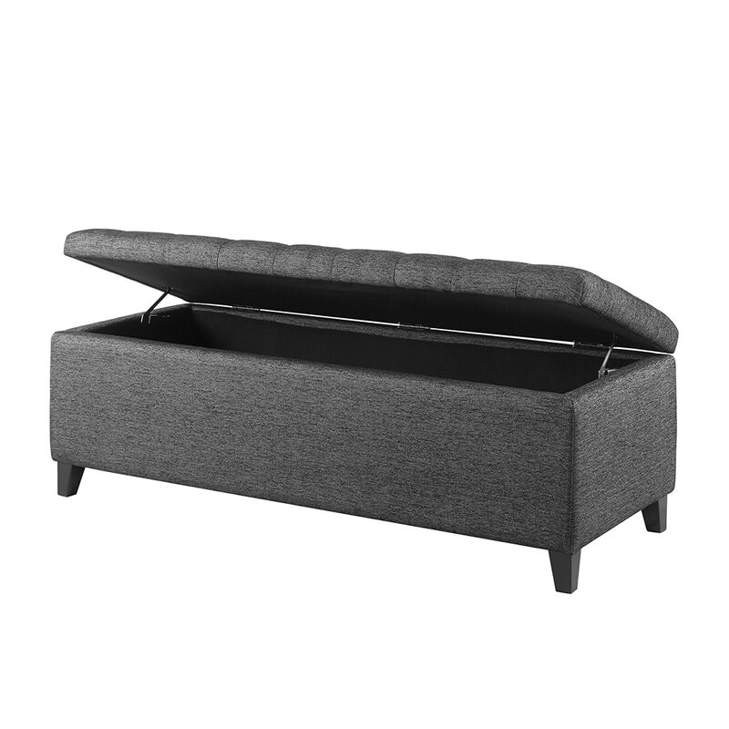 Gracie Mills Bianca Tufted Upholstered Storage Bench with Soft Close