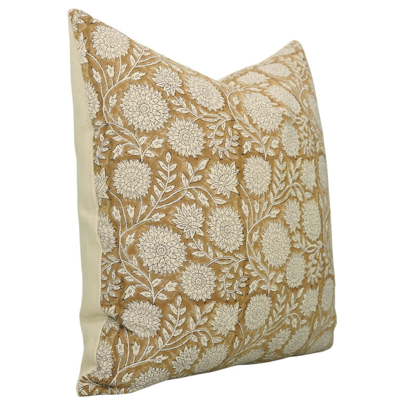 Floral Pillow Cover Handmade Cotton Throw Cushion image number 5