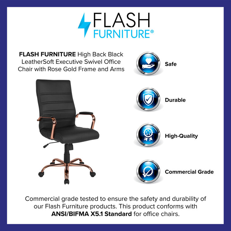 Flash Furniture  High Back  Leather Executive Swivel Chair image number 9