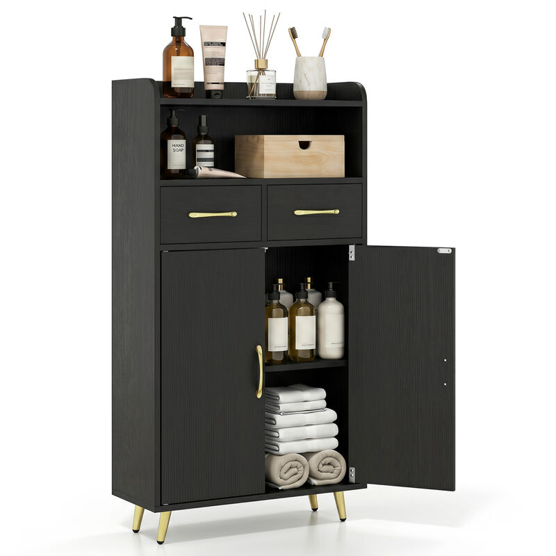 Bathroom Storage Cabinet with 2 Drawers and 2 Doors image number 3