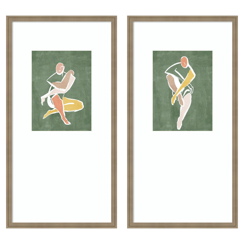 Seated Figure on Green 2 Piece image number 0