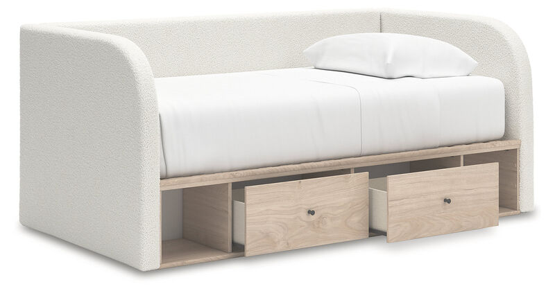 Shapella Full Upholstered Panel Bed with Storage image number 4