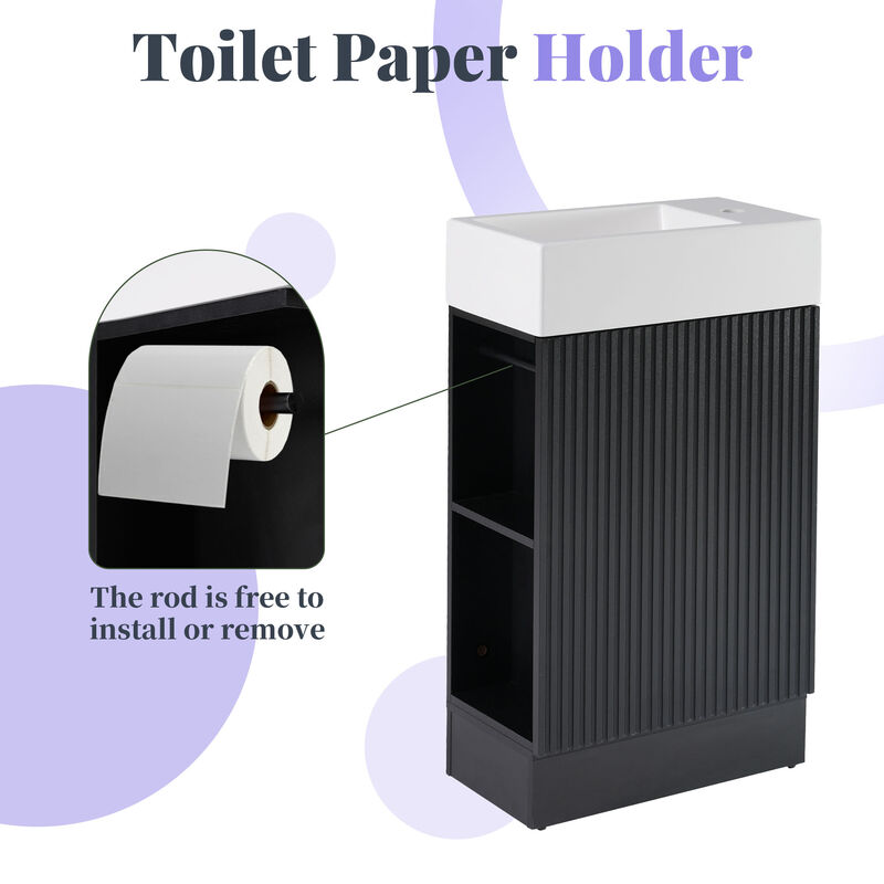 Merax Bathroom Vanity without Sink, Base Only, Multi-functional Bathroom Cabinet with Doors and Drawer