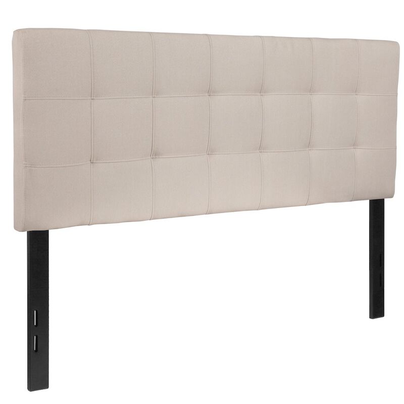 Flash Furniture Tufted Upholstered Full Size Headboard in Beige Fabric image number 0