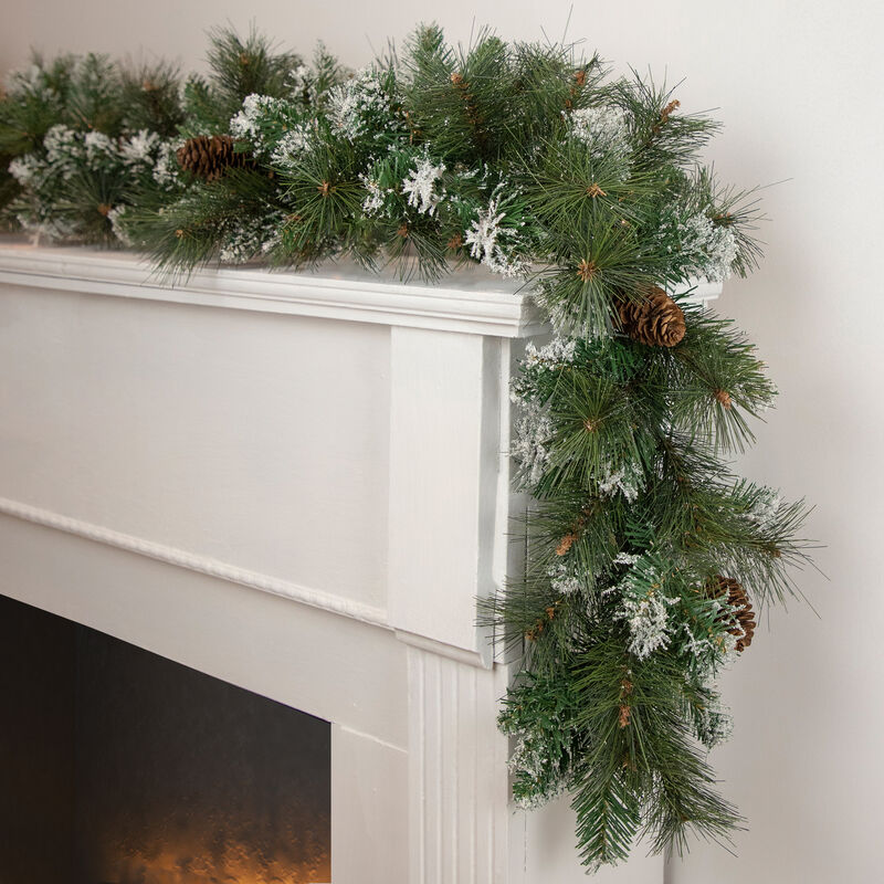 9' x 10" Snow Valley Pine Artificial Christmas Garland  Unlit image number 1