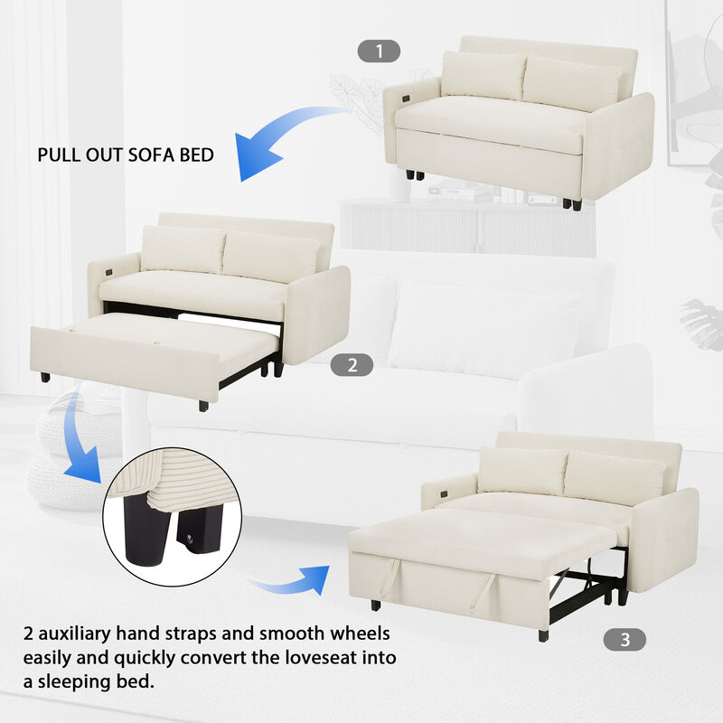 Merax Pull-out Sofa Bed Convertible Couch