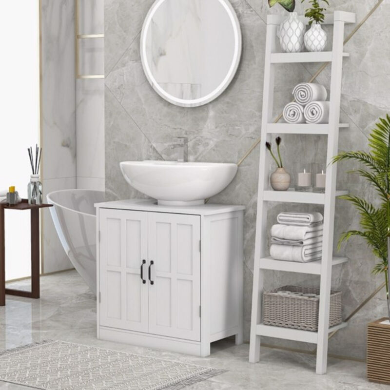 Space-Saving Bathroom Sink Cabinet with Drawers and Doors