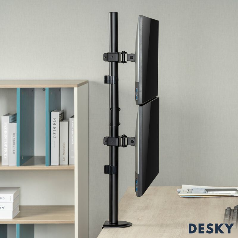 Desky Eco Vertical Monitor Mount image number 6