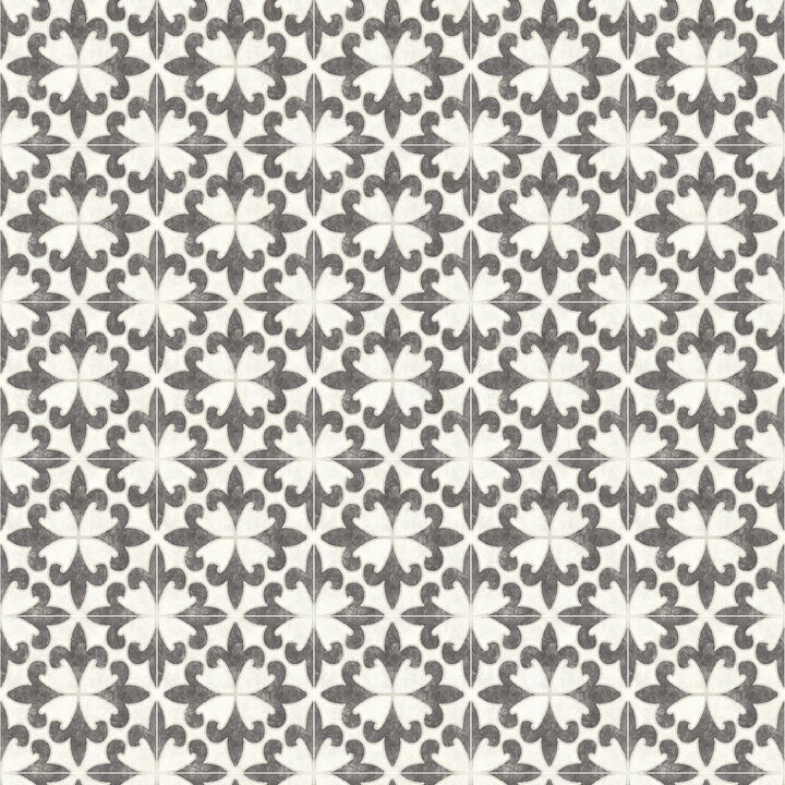 Remy Black Fleur Tile Wallpaper