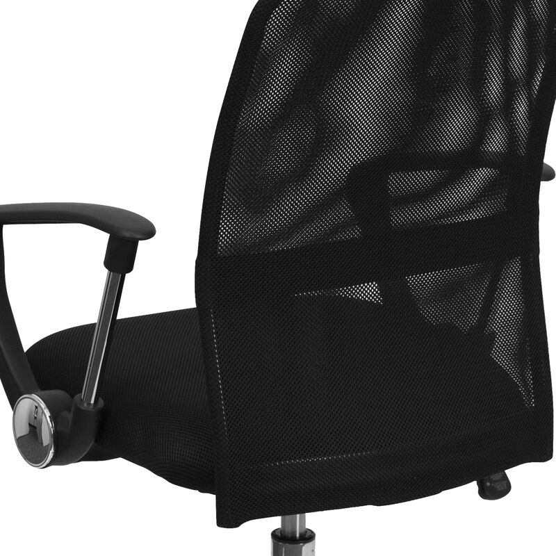 Jenkins Mid-Back Mesh Swivel Task Office Chair with Lumbar Support Band and Arms image number 7