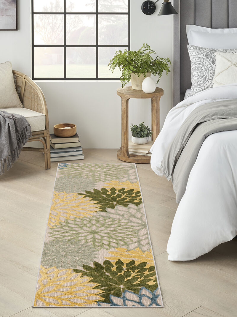 Aloha ALH05 Green/Multicolor 2' x 6' Rug