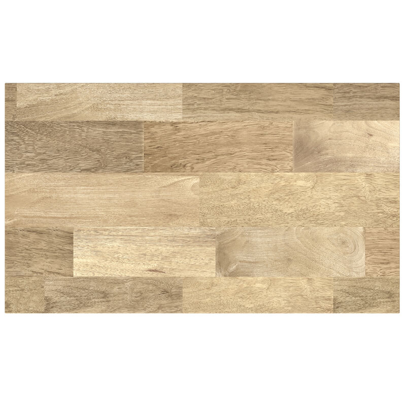 Hunter SOLID MANGO WOOD and Metal 64 inch x 24 inch Rectangle Modern Industrial Tall Bookcase in Natural