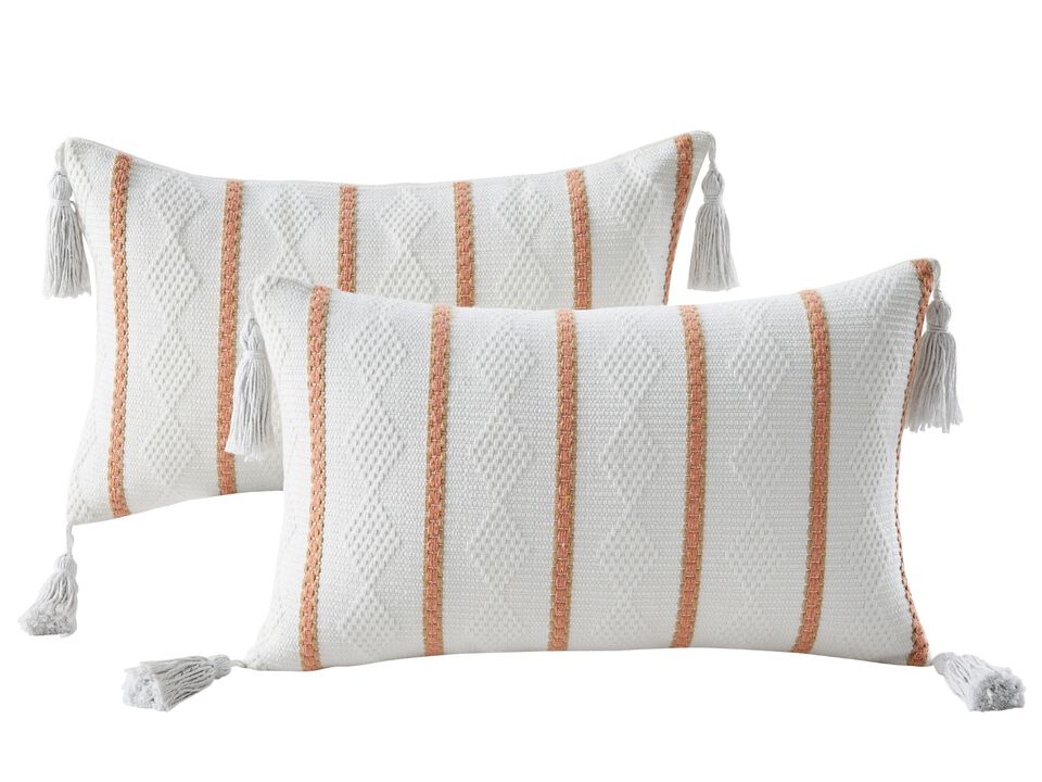 Boho Woven Decorative Throw Pillow Cover.