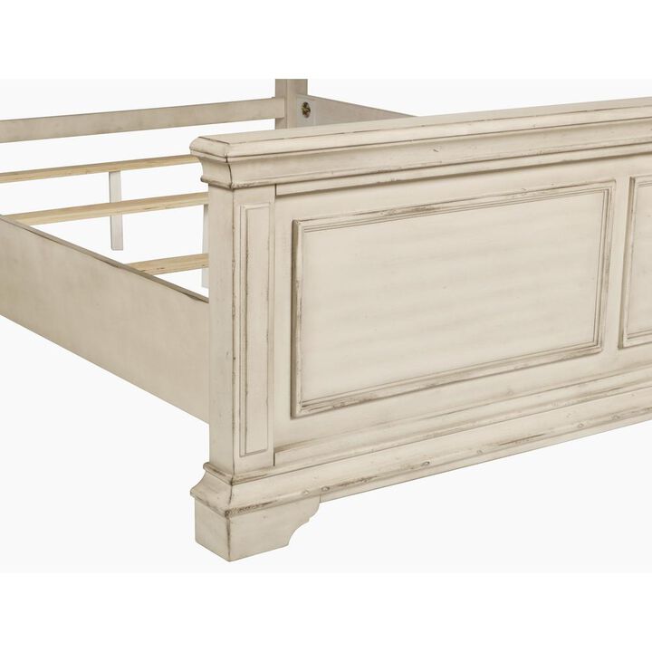 New Classic Furniture Furniture Anastasia Traditional Wood Queen Bed in Ant White