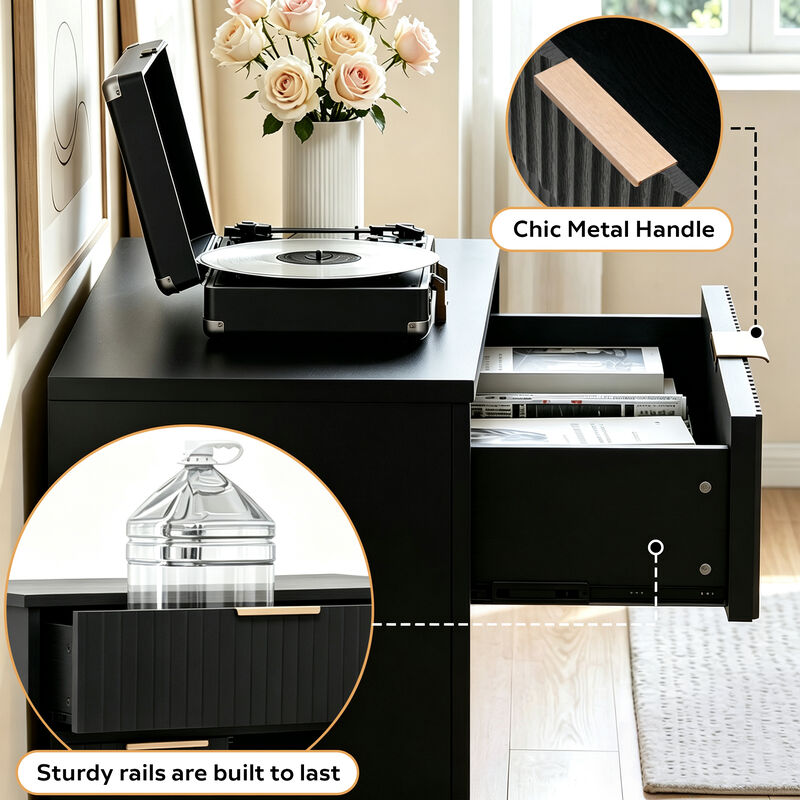 Lewurn Adjustable Shelves Storage Cabinet image number 5