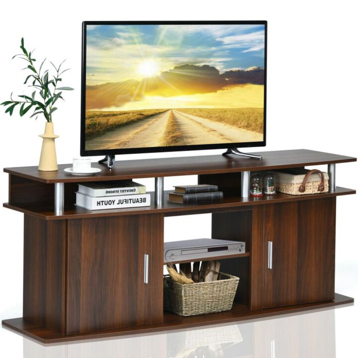 Hivvago 63 Inch TV Entertainment Console Center with 2 Cabinets