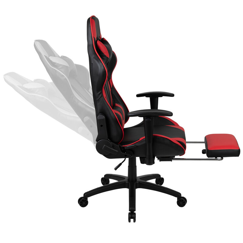 X30 Gaming Chair Racing Office Ergonomic Computer Chair with Reclining Back and Slide-Out Footrest in   LeatherSoft image number 6