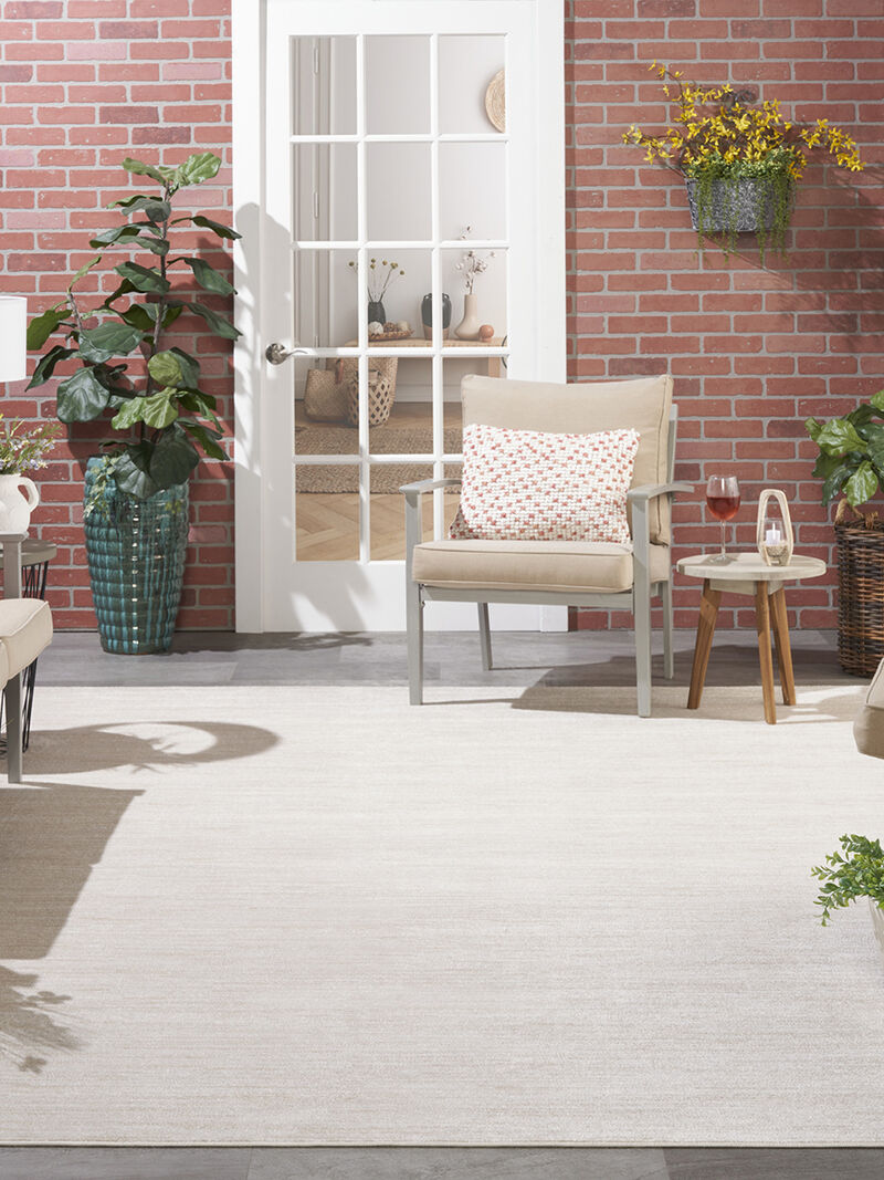 Nourison Essentials NRE01 Ivory/Beige 2'2" x 10' Rug image number 1