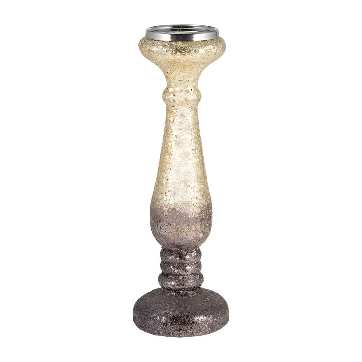 15" Plum Crackled Candle