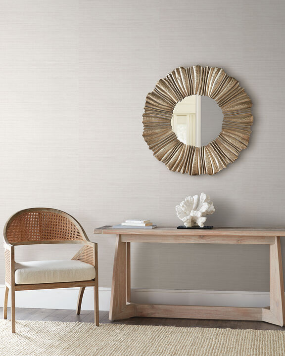 Tasar Silk White Wallpaper (Set of 2)