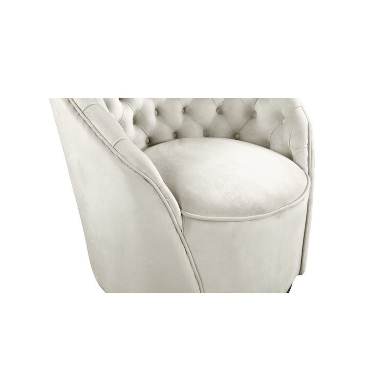 Meridian Furniture Alessio Cream Velvet Accent Chair