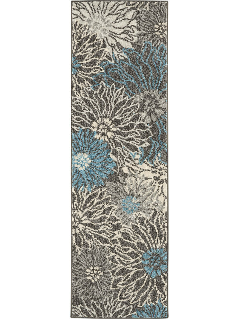 Passion PSN17 Chracoal/Blue 1'10" x 2'10" Rug image number 0